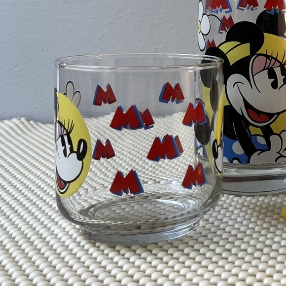 Disney Mickey & Minnie Mouse Tumblers Glasses Set of 4 - 2 large and 2 small& - Picture 10 of 12